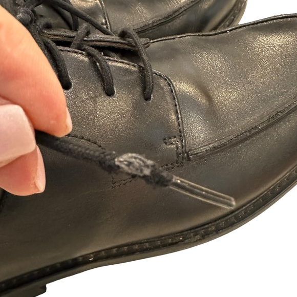 Johnston & Murphy black mens leather casual dress work shoe professional 11.5 - Picture 9 of 12